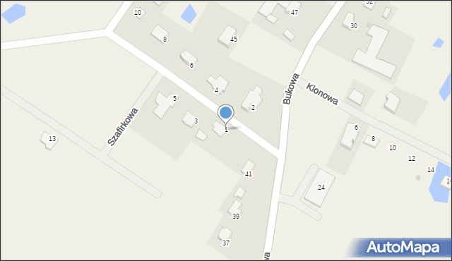 Wikielec, Tulipanowa, 1, mapa Wikielec