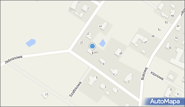 Wikielec, Tulipanowa, 8, mapa Wikielec