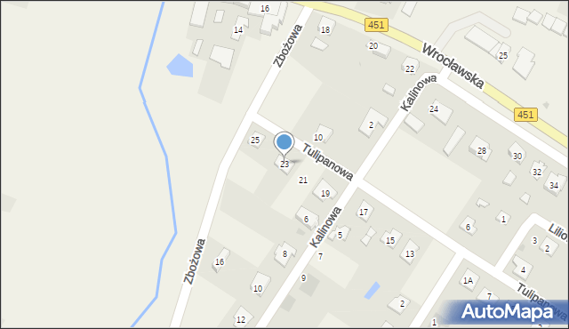Wilków, Tulipanowa, 23, mapa Wilków