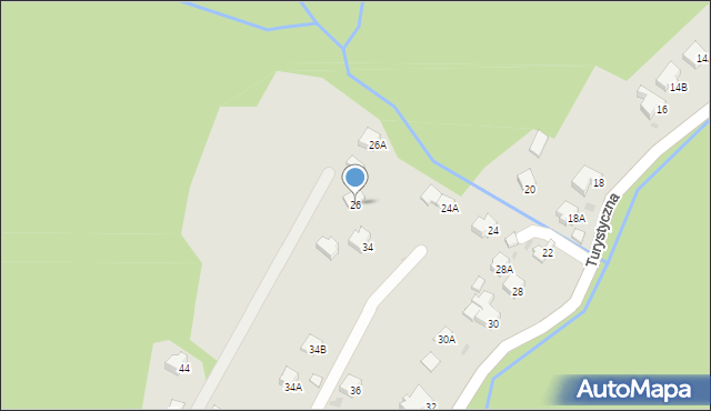 Wisła, Turystyczna, 26, mapa Wisła