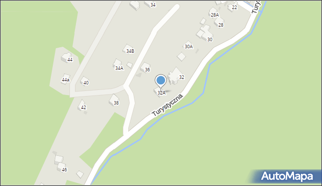 Wisła, Turystyczna, 32A, mapa Wisła