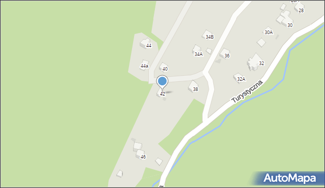 Wisła, Turystyczna, 42, mapa Wisła