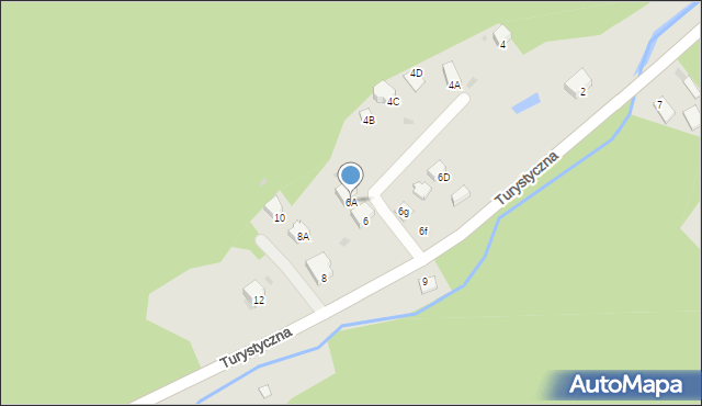 Wisła, Turystyczna, 6A, mapa Wisła