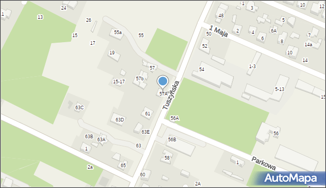 Wiśniowa Góra, Tuszyńska, 57A, mapa Wiśniowa Góra