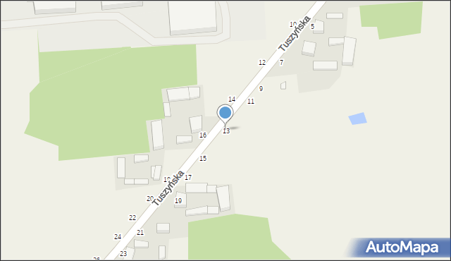 Wola Rakowa, Tuszyńska, 13, mapa Wola Rakowa