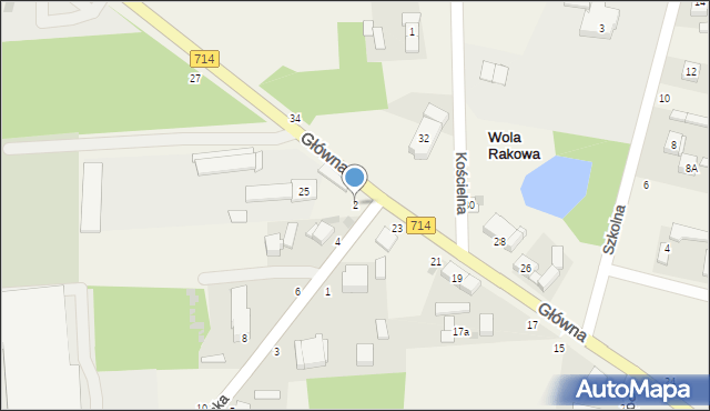 Wola Rakowa, Tuszyńska, 2, mapa Wola Rakowa
