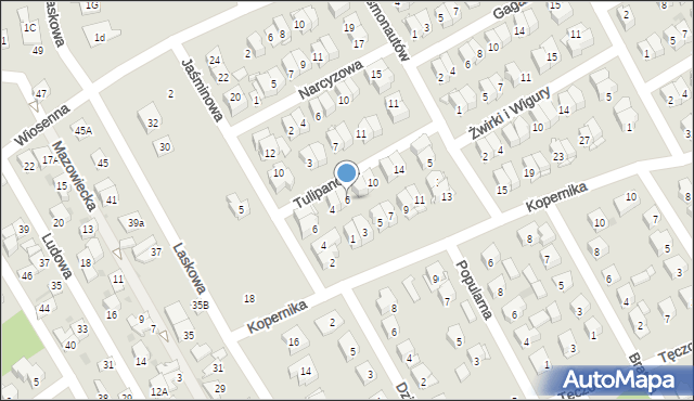 Wołomin, Tulipanowa, 6, mapa Wołomin