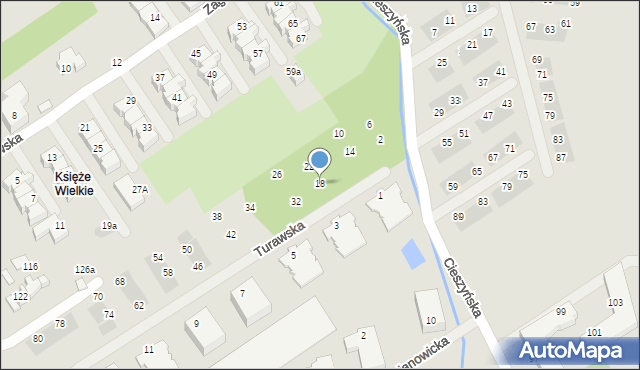 Wrocław, Turawska, 18, mapa Wrocławia