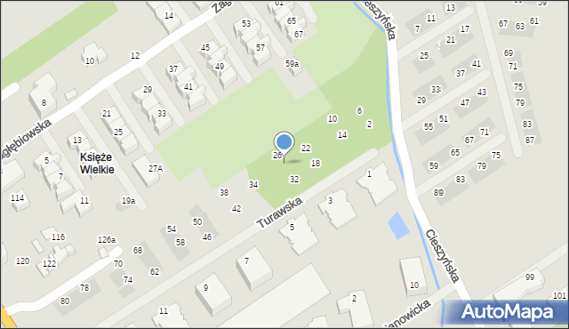 Wrocław, Turawska, 28, mapa Wrocławia