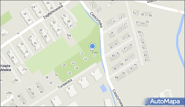 Wrocław, Turawska, 4, mapa Wrocławia