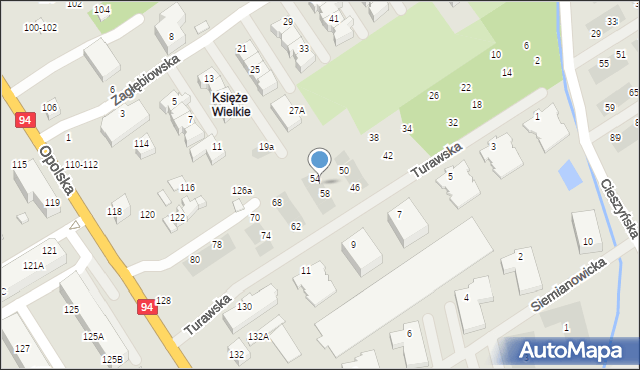 Wrocław, Turawska, 56, mapa Wrocławia