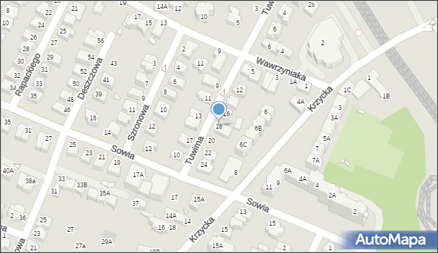 Wrocław, Tuwima Juliana, 18, mapa Wrocławia