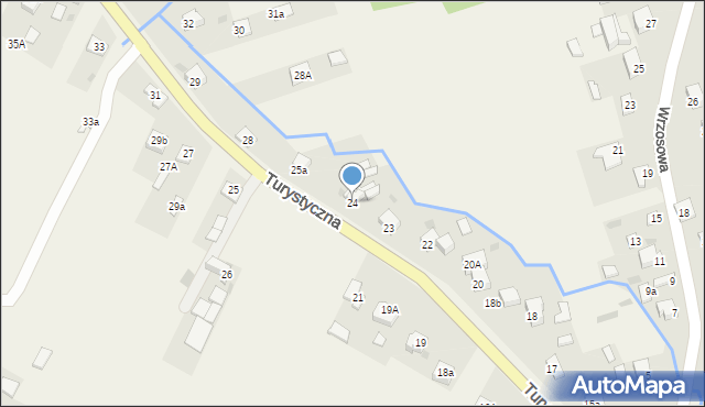 Zagnańsk, Turystyczna, 24, mapa Zagnańsk