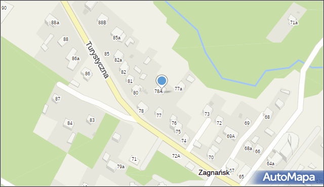 Zagnańsk, Turystyczna, 79, mapa Zagnańsk