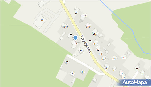 Zagnańsk, Turystyczna, 86a, mapa Zagnańsk