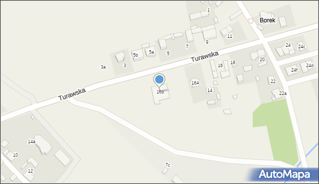 Zawada, Turawska, 16b, mapa Zawada