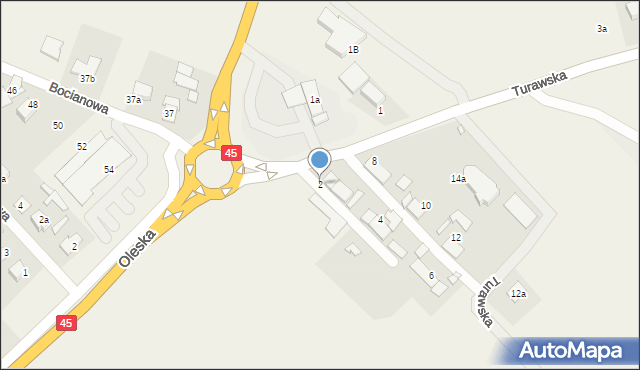 Zawada, Turawska, 2, mapa Zawada