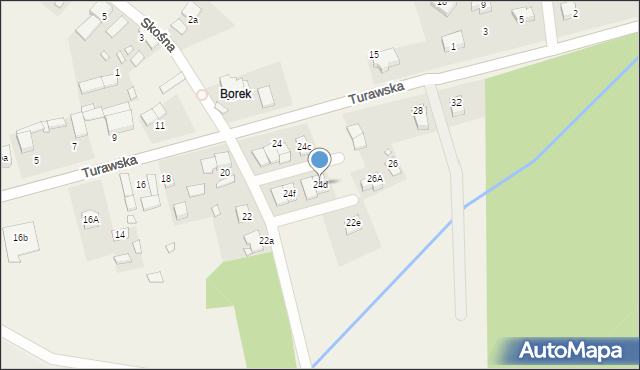 Zawada, Turawska, 24d, mapa Zawada