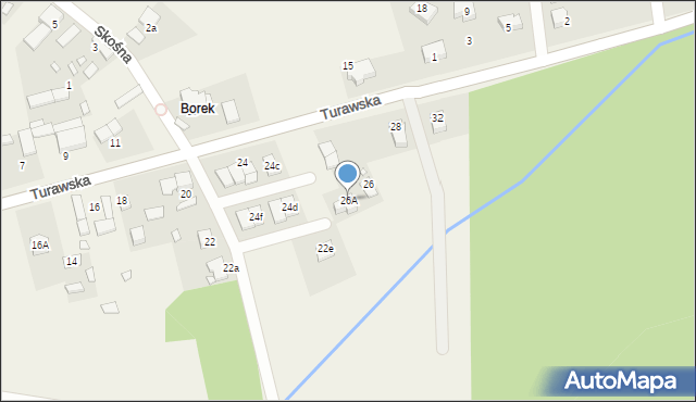 Zawada, Turawska, 26A, mapa Zawada