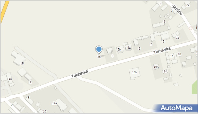 Zawada, Turawska, 3a, mapa Zawada