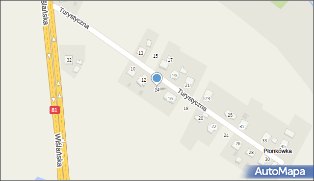 Zbytków, Turystyczna, 14, mapa Zbytków