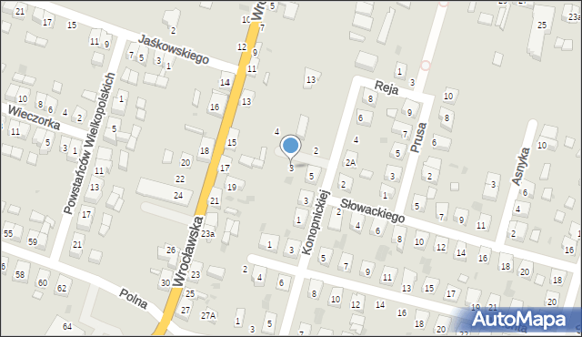 Zduny, Tuwima Juliana, 3, mapa Zduny