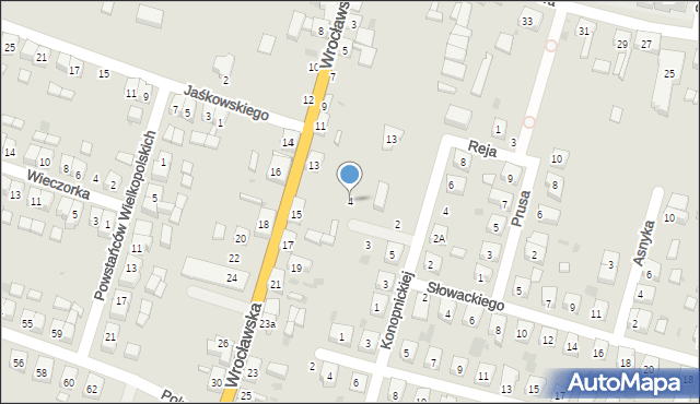 Zduny, Tuwima Juliana, 4, mapa Zduny