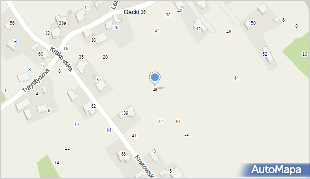 Zelków, Turystyczna, 28, mapa Zelków