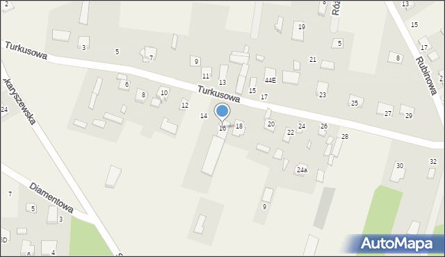 Zenonów, Turkusowa, 16, mapa Zenonów