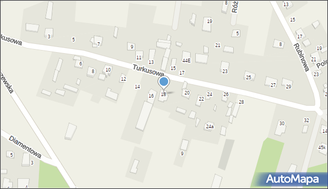 Zenonów, Turkusowa, 18, mapa Zenonów