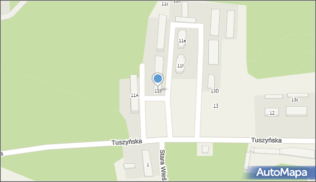 Żeromin, Tuszyńska, 11b, mapa Żeromin
