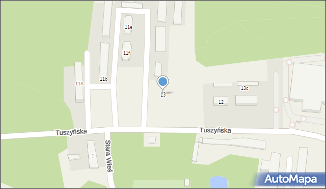 Żeromin, Tuszyńska, 13, mapa Żeromin