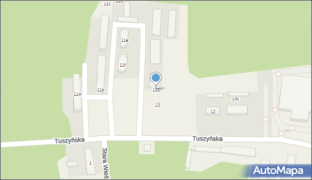 Żeromin, Tuszyńska, 13D, mapa Żeromin