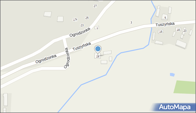 Żeromin, Tuszyńska, 14, mapa Żeromin