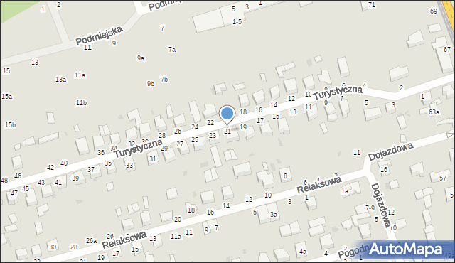 Zgierz, Turystyczna, 21, mapa Zgierz