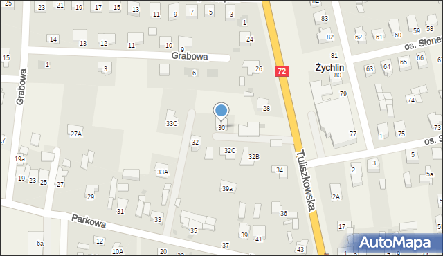 Żychlin, Tuliszkowska, 30, mapa Żychlin