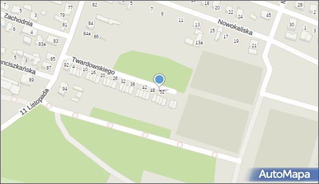 Aleksandrów Łódzki, Twardowskiego, 50, mapa Aleksandrów Łódzki