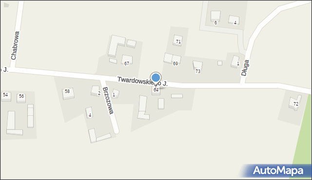 Barłomino, Twardowskiego Jana, ks., 64, mapa Barłomino