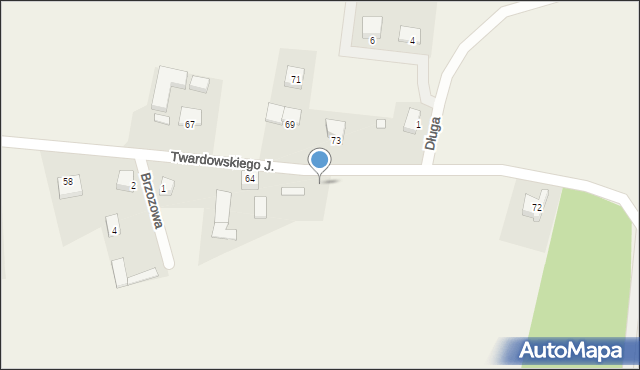 Barłomino, Twardowskiego Jana, ks., 66, mapa Barłomino
