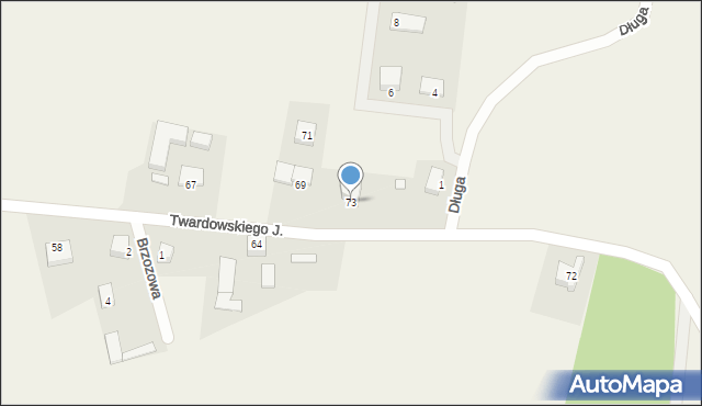 Barłomino, Twardowskiego Jana, ks., 73, mapa Barłomino