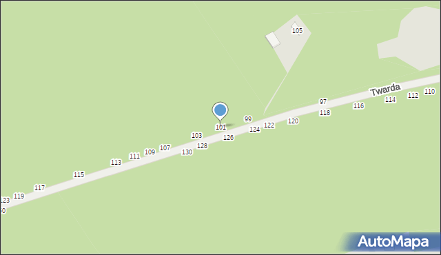 Biała Podlaska, Twarda, 101, mapa Białej Podlaskiej
