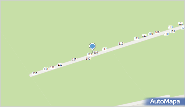 Biała Podlaska, Twarda, 121, mapa Białej Podlaskiej