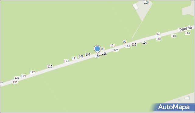 Biała Podlaska, Twarda, 130, mapa Białej Podlaskiej