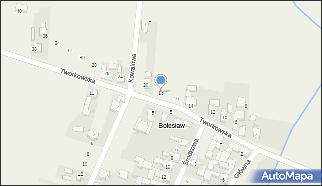 Bolesław, Tworkowska, 18, mapa Bolesław
