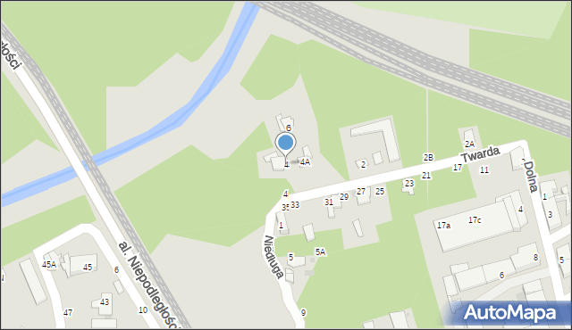 Częstochowa, Twarda, 4, mapa Częstochowy