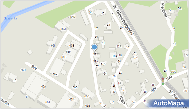 Częstochowa, Twarda, 53, mapa Częstochowy