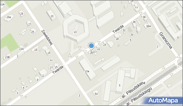 Dąbrowa Górnicza, Twarda, 20, mapa Dąbrowa Górnicza