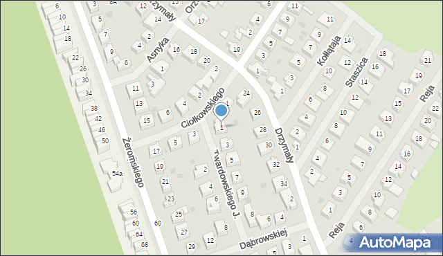 Goleniów, Twardowskiego Jana, ks., 1, mapa Goleniów