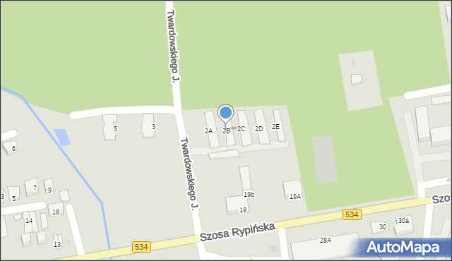 Golub-Dobrzyń, Twardowskiego Jana, ks., 2B, mapa Golub-Dobrzyń