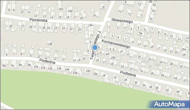 Gostyń, Twardowskiego Jana, ks., 2, mapa Gostyń